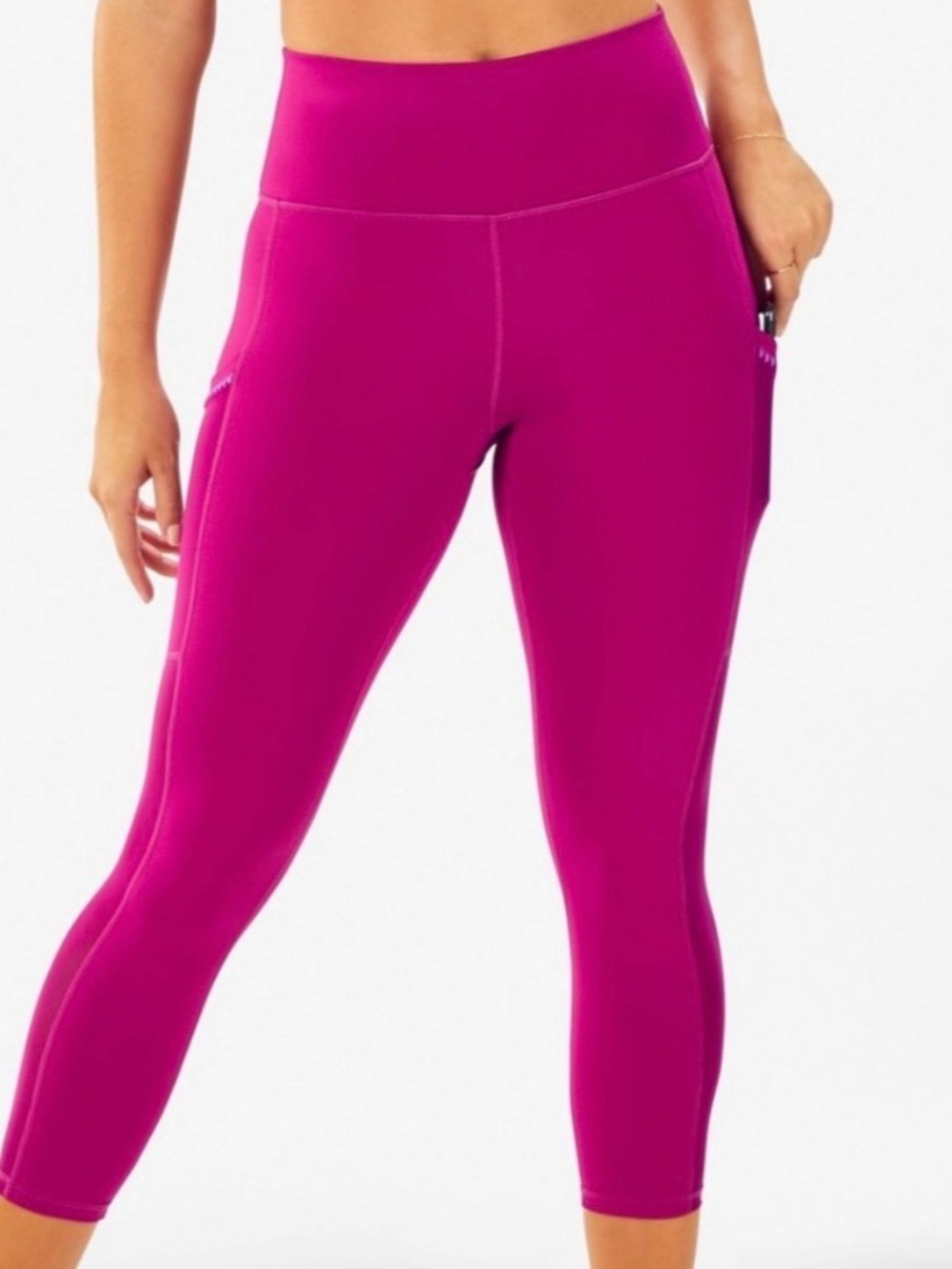 Fabletics PowerHold High Rise Magenta Workout Leggings XL